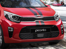 Genuine Kia Picanto (JA) Sporty Racing Stripes Decals, Black