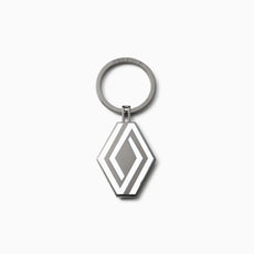 Renault 'Renaulution' Diamond Emblem Keyring - Nickel-Plated Zamak