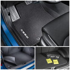 Kia PROCEED Premium Floor & Boots Mats Bundle with First Aid Kit