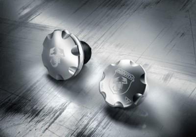 Abarth 500/595 Aluminium Filler Cap Set - Oil & Fuel | 5743825 Abarth 500/595 Aluminium Filler Cap Set - Oil & Fuel | 5743825