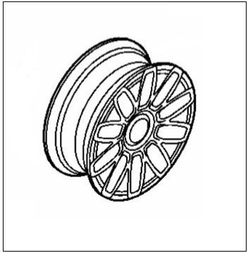 Abarth 500 Alloy Wheel 10-Spoke 7J x 17"