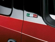 Fiat Italian Flag Badges x2