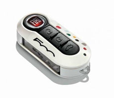 Fiat Key Cover x1 - White with Coloured Dots