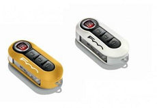 Fiat Key Cover Set - Orange & Pastel White