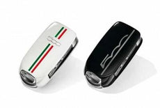 Fiat 500X Key Covers - White Italy + Black Logo