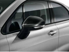 Fiat 500X Mirror Covers, Black Carbon Look