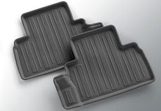 Honda Insight Rear Lipped Rubber Mats, Grey 2009-2010