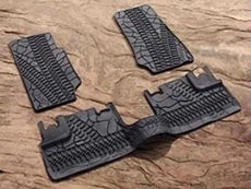 Jeep Wrangler (JK) Rubber Floor Mats, Front & Rear 4-Door 2007-2013