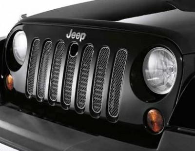 Jeep Wrangler (JK) Steel Mesh Grille - vehicles with Hood Lock