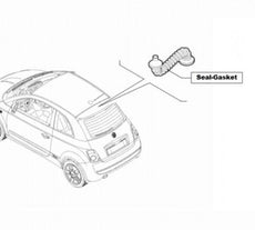 Fiat 500 Sealing Gasket, Tailgate Harness