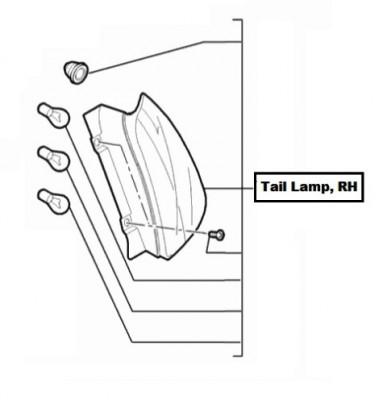 Abarth 500 Tail Lamp Unit, Rear RH
