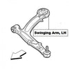 Abarth 500 (3R/85) Front Suspension Swinging Arm, LH