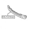 Abarth 500 Lower Grille, Front Bumper