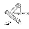 Abarth 500 (3R/85) Front Suspension Swinging Arm LH