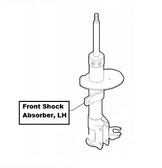 Abarth 500 (3R) Front Shock Absorber, LH
