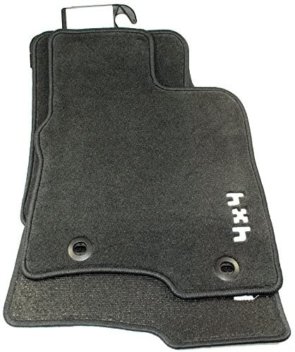 Black Carpet Floor Mats With Yellow Trim For Fiat Panda – Universal Fit Set
