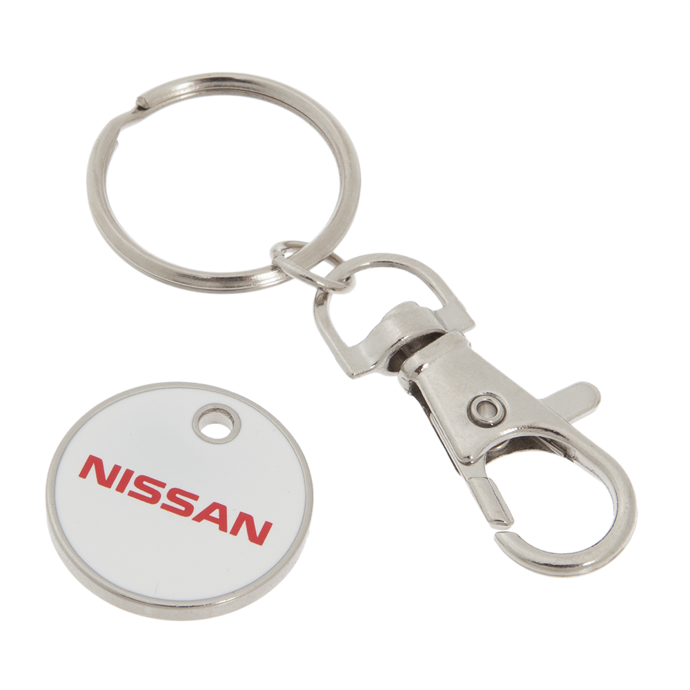 Nissan Trolley Coin Keyring EUR