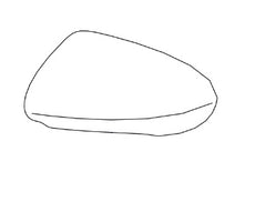 Nissan Qashqai (J11E) Cover-Mirror Body, LH - Color Code: RBN