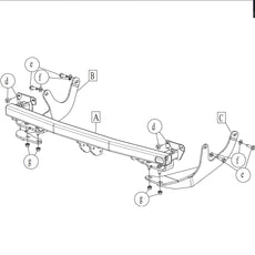 Genuine Nissan Townstar (XFX) - Towbar Crossbar Kit with fixings