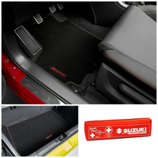 Suzuki Swift Sport Premium Floor & Boots Mats Bundle with First Aid Kit