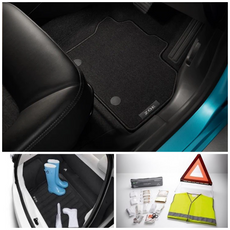 Renault Zoe Premium Floor & Boots Mats Bundle with First Aid Kit