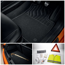 Renault Clio Premium Floor & Boots Mats Bundle with First Aid Kit