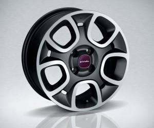 Fiat Panda 15" Alloy Wheel Set, Dark Grey/Diamond-Cut 2012-