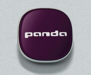 Fiat Panda Alloy Wheel Centre Caps (x4) Pastel Violet 2012-