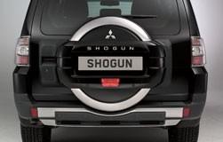 Mitsubishi Shogun Spare Wheel Cover, Double Shell - Sterling Silver