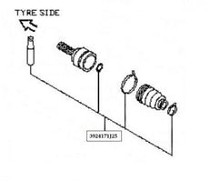 Nissan Primera (P10E/P11E) Outer CV Boot, Repair Kit