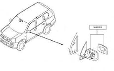 Nissan X-Trail (T31) Mirror Assy-Door LH