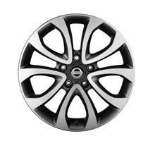 Nissan Juke (F15E) Matte Black Alloy Wheel, Diamond Cut 17" inc. Centre Cap