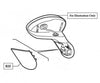 Fiat Punto Ornament, Lower Mirror Trim RH