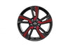 Nissan Juke Red (NAH) Laminate Alloy Wheel Inserts up to chassis #147869