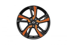 Nissan Juke Orange (LA13) Laminate Alloy Wheel Inserts up to chassis #147869