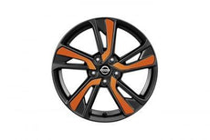 Nissan Juke Orange (LA13) Laminate Alloy Wheel Inserts up to chassis #147869