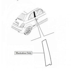 Abarth 500 Outer Side Moulding, Pillar Area LH