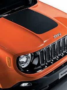 Jeep Renegade Bonnet Decal in Black