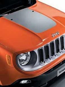 Jeep Renegade Bonnet Decal in Silver