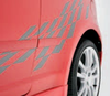 Suzuki Swift Chequered Flag Side Decals, Anthracite 2005-2010