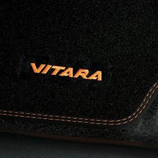 Suzuki Vitara Carpet Mat Set, with orange logo & stitching RHD