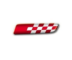 Fiat 500 Red Sport Badge - Pair