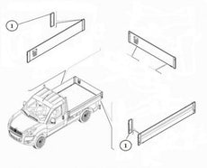 Fiat Doblo (3V/4V) Lock, Bed Side Panel LH Front/RH Rear