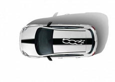 Fiat 500X Decals on Bonnet & Roof - Black