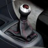 Suzuki Swift Silver/Black Gear Knob and Boot with Red Detailing 2010-2017