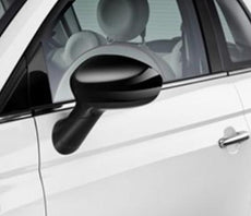 Fiat 500 Side Mirror Covers, Black
