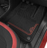 Renault Twingo (3) Premium Textile Floor Mats - Red Trim RHD