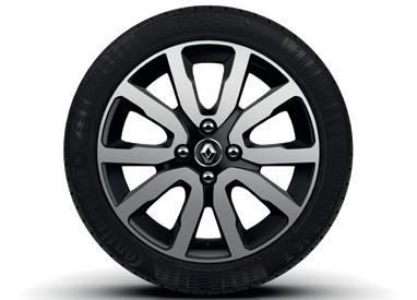 Renault Twingo (3) 16" Emblem Alloy Wheel, Black Diamond (rear)