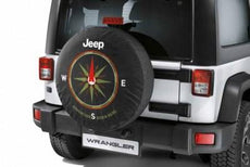Jeep Wrangler (JK) Spare Tyre Cover 16" - 'Adventure Begins Here' Compass Design