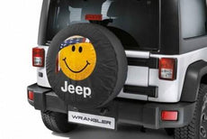 Jeep Wrangler (JK) Spare Tyre Cover - Stubbled Smiley Face for 33x12.50 tyre